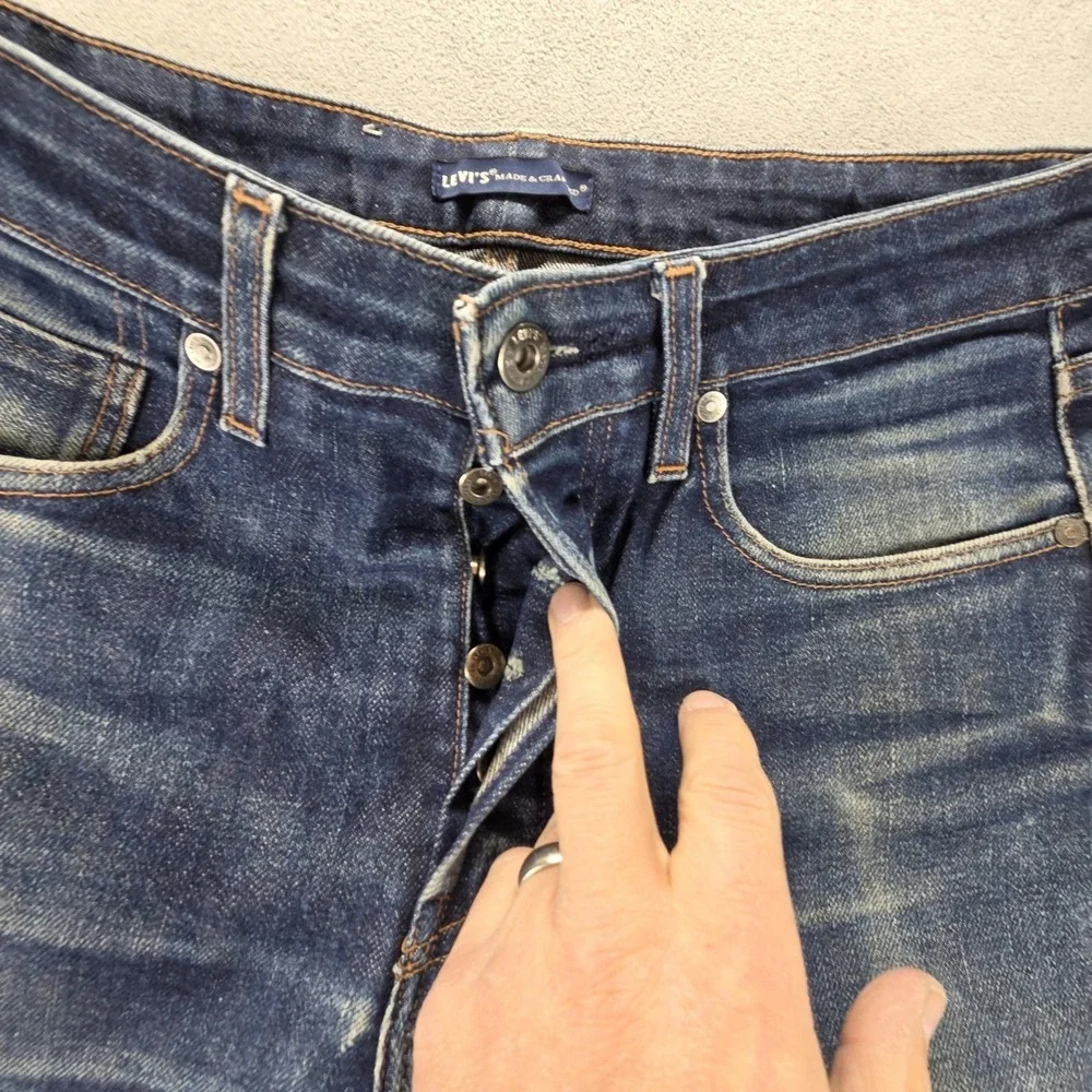 Levis Jeans Mens Blue Selvedge LVC Made & Crafted Studio‎ Taper Slim Fits 30x31